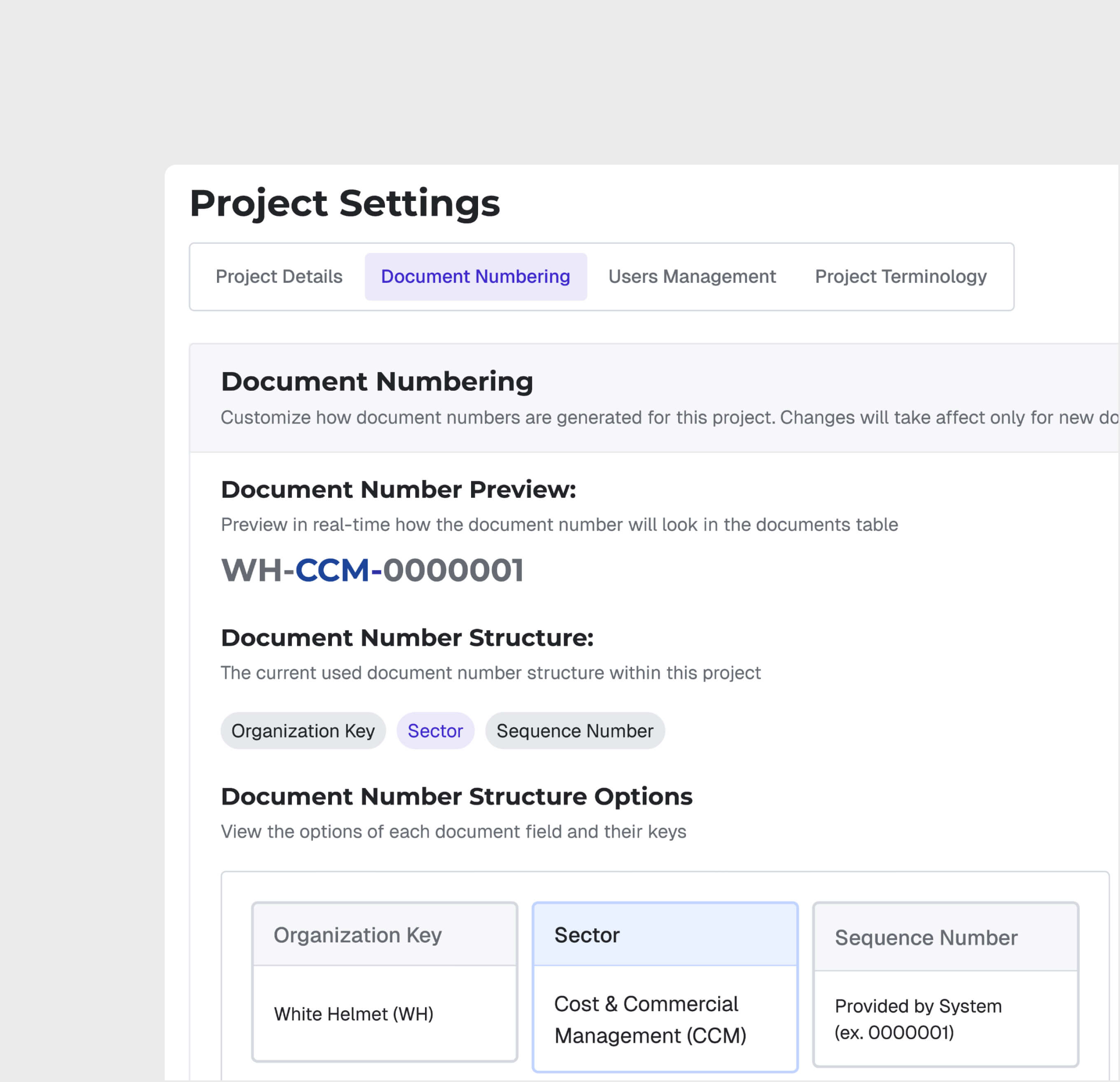 Document Numbering & Status