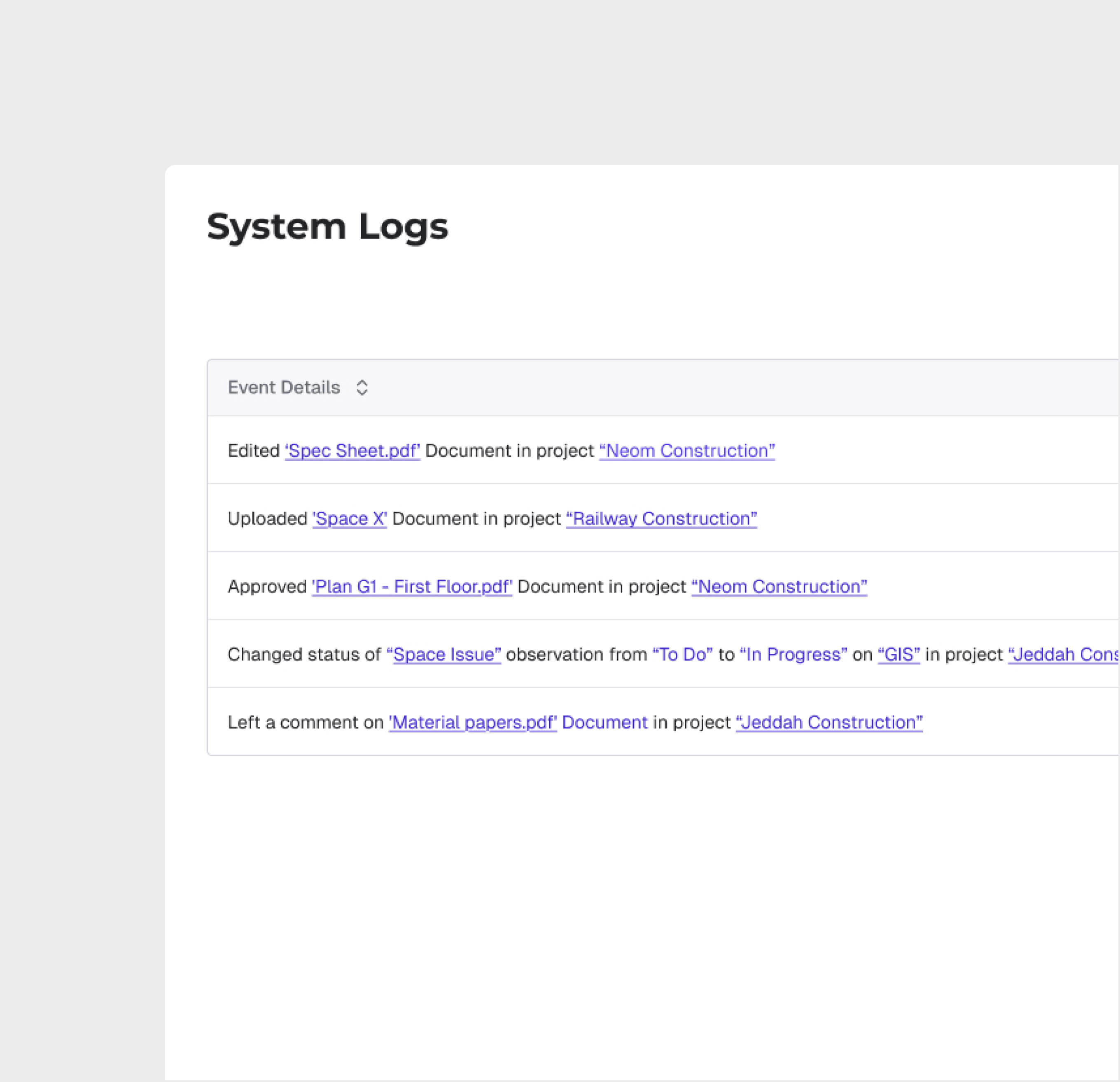 Comprehensive Audit Trail