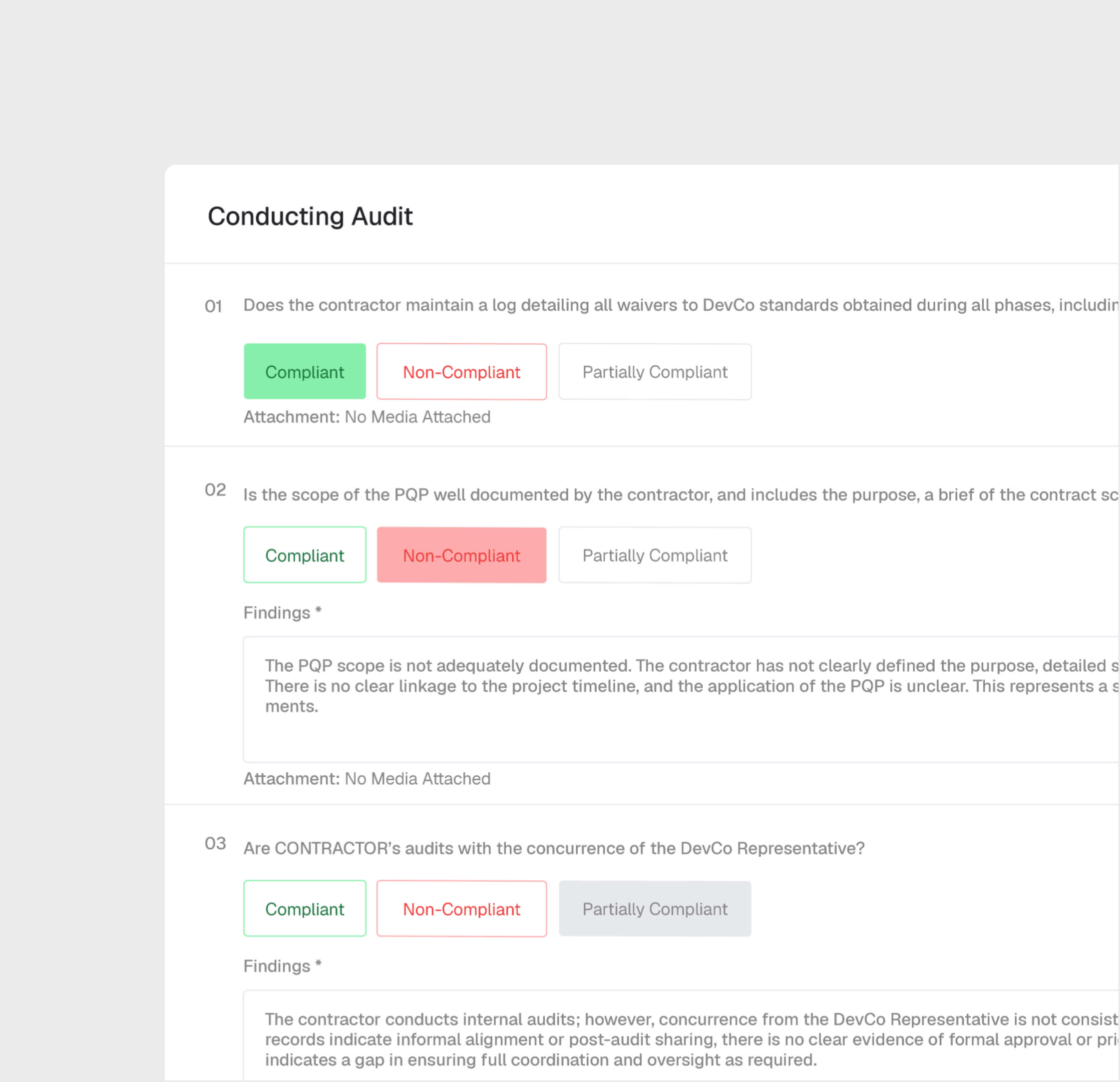 Finding Management & CARs