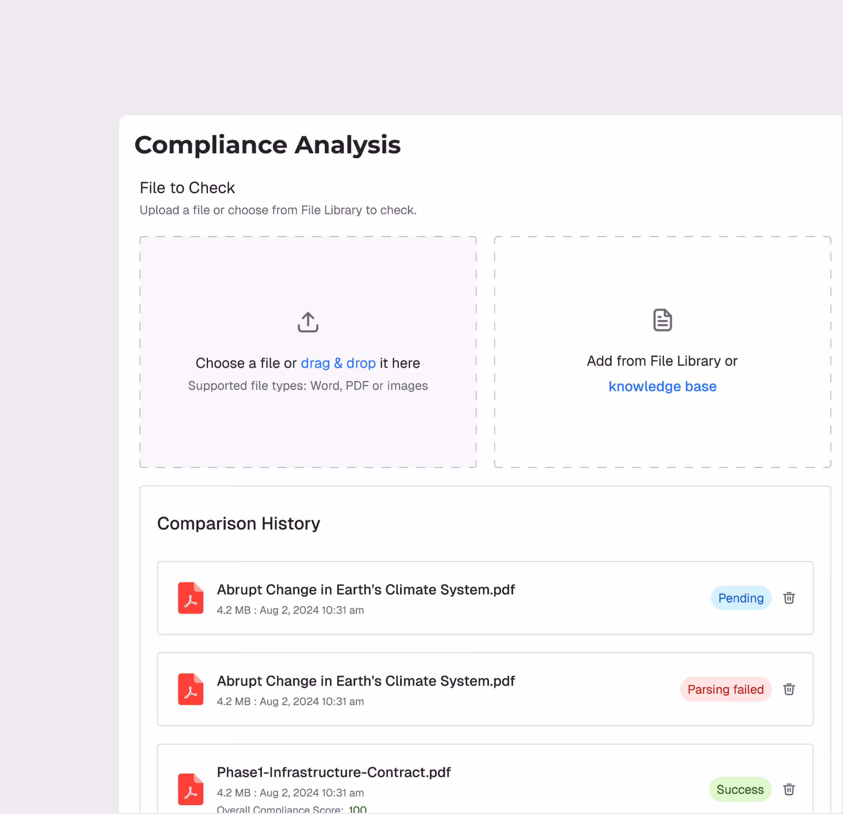 Multi-Standard Evaluation