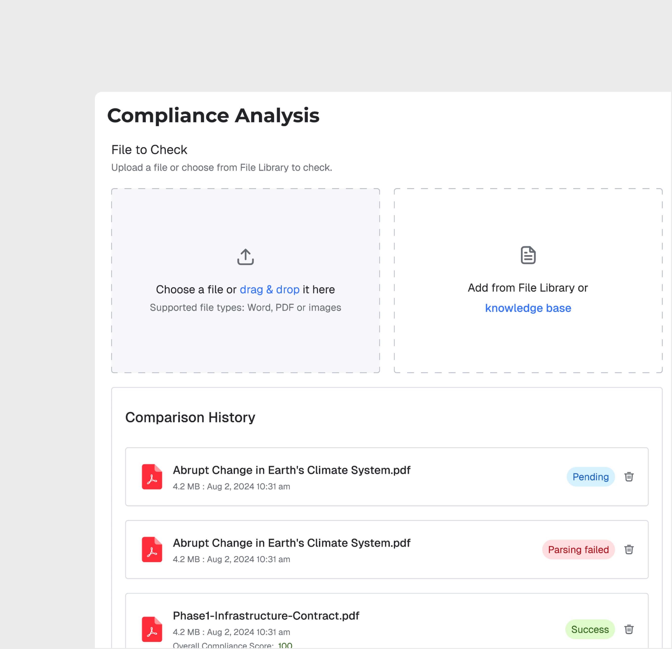 Multi-Standard Evaluation