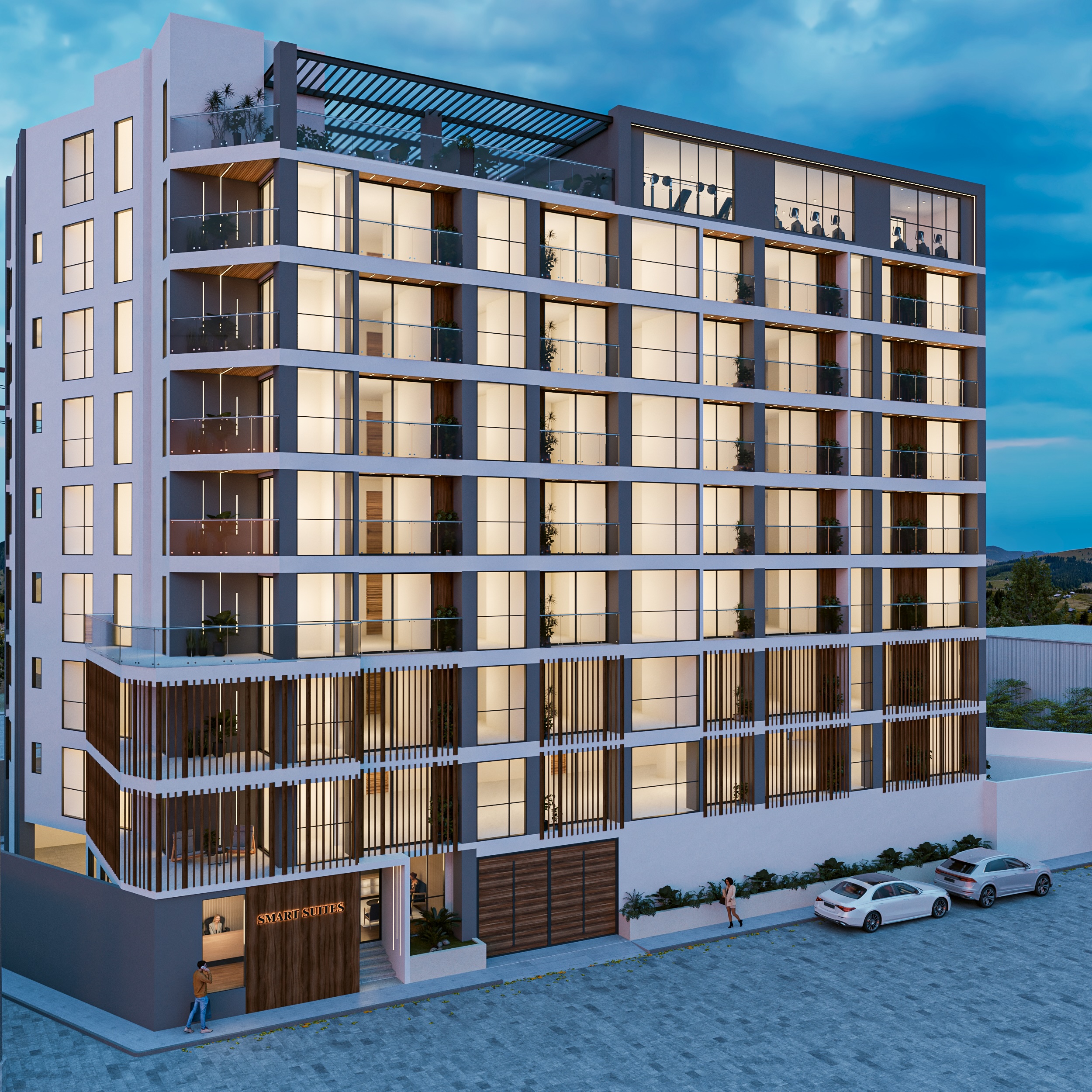 Acceso peatonal Smart Suites Oaxaca