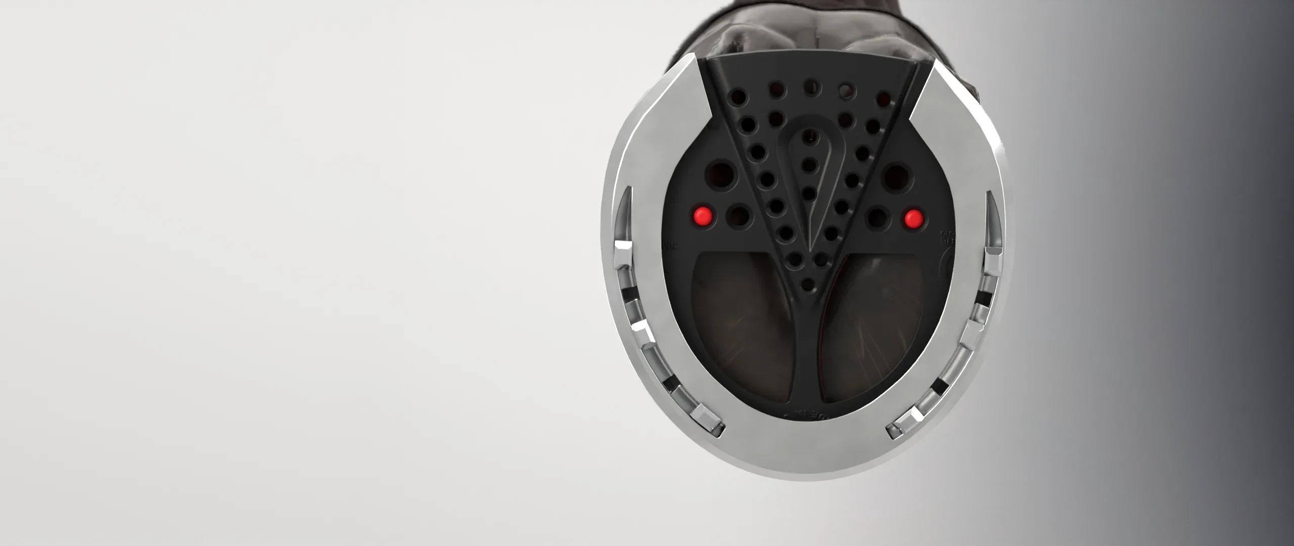3D Universal Half Mesh Pad with a spiral insert, fitted on a hoof, seen from below