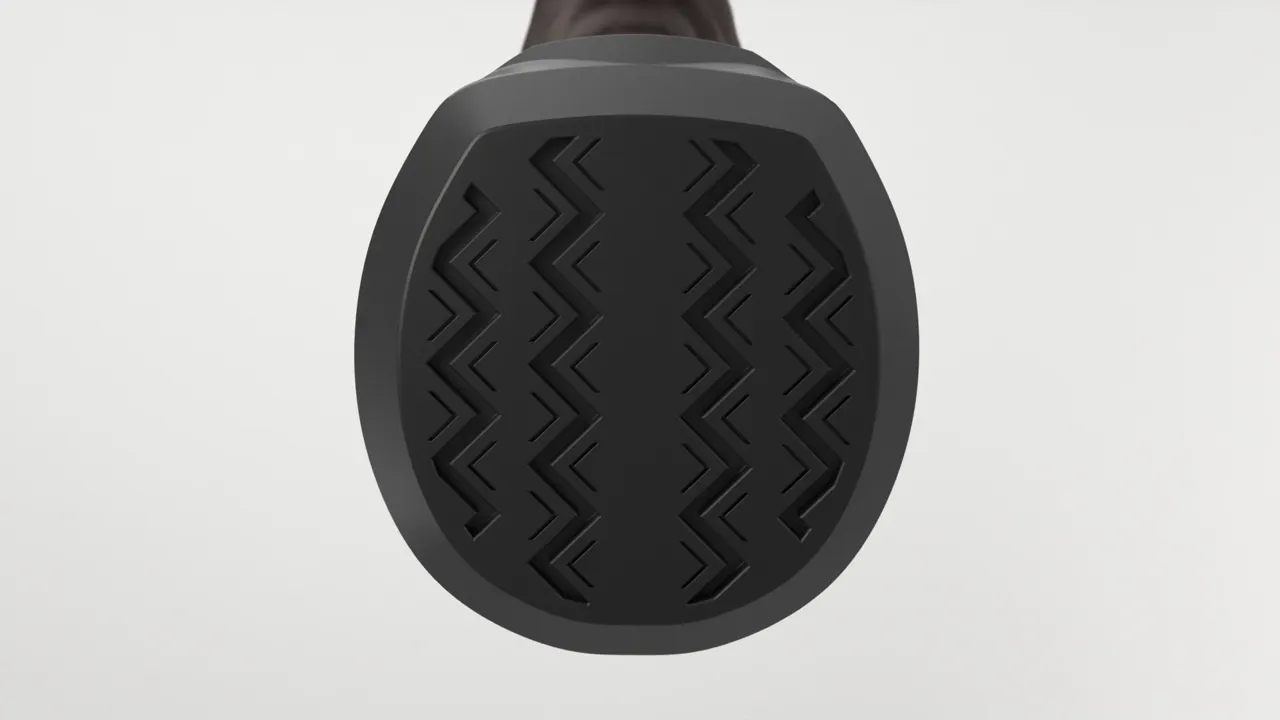 Sole view of a fitted Squish Pad showing the tread