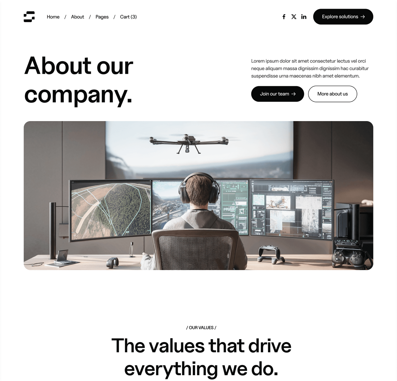 Neuralflow - About Hero Page - AI Solutions Webflow Template | BRIX Template
