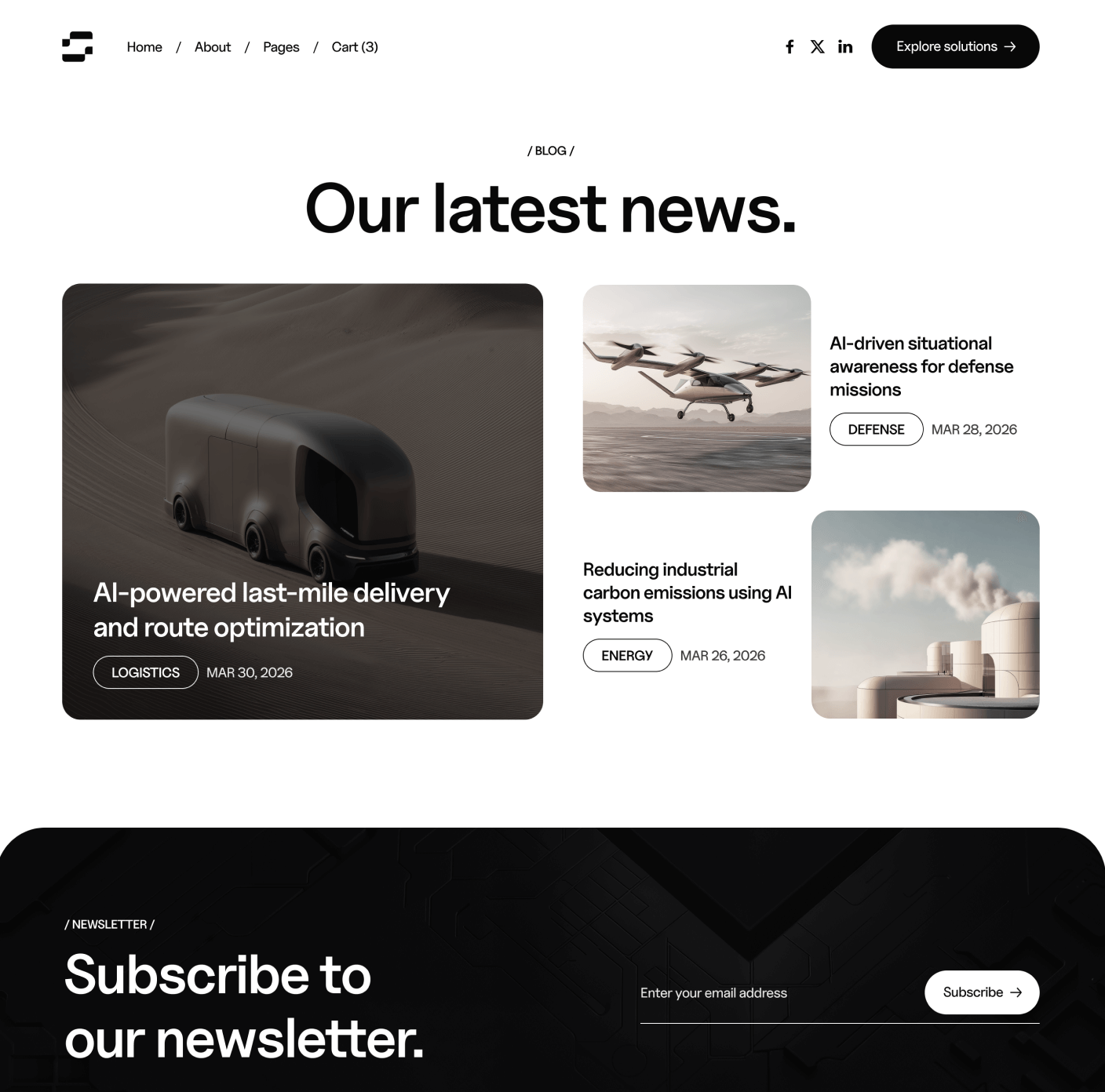 Neuralflow - Blog V3 Main Page - AI Solutions Webflow Template | BRIX Template
