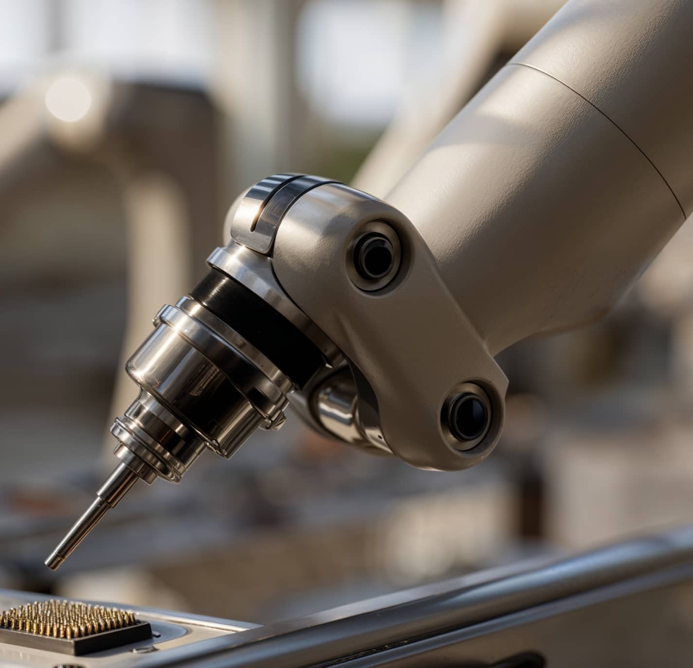 Robotic Arm Assembling Microchip - Neuralflow Webflow Template | BRIX Template