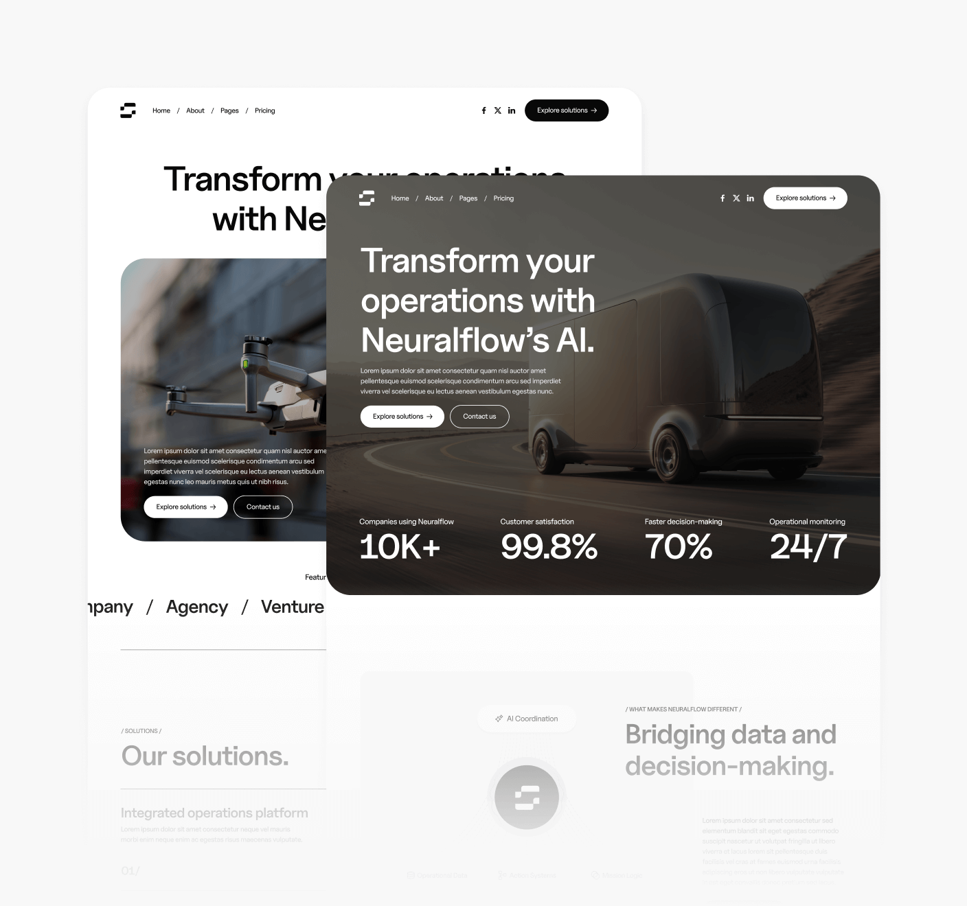 Neuralflow - 18 Pages - AI Solutions Webflow Template | BRIX Template