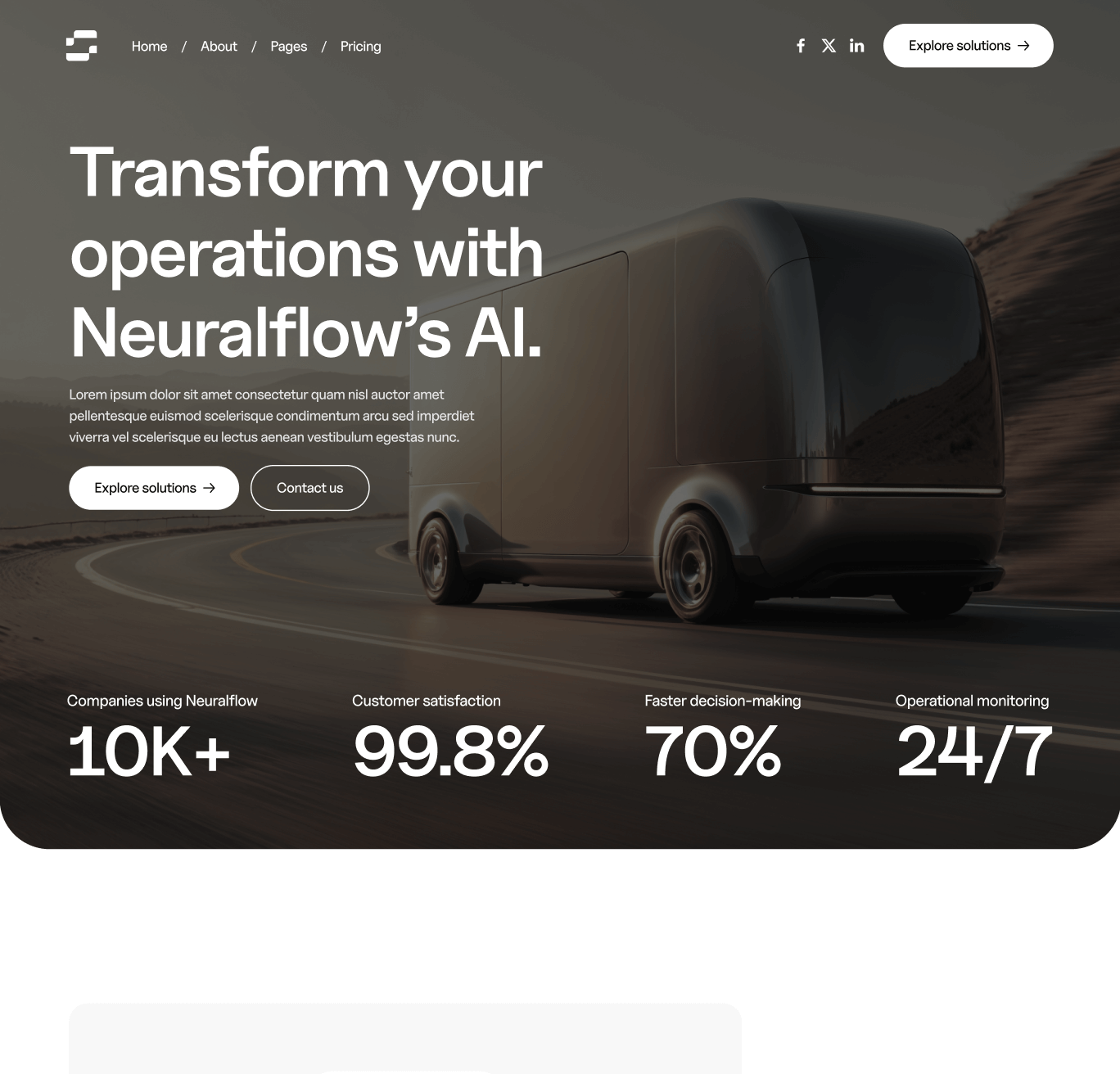 Neuralflow - Home V1 Hero Page - AI Solutions Webflow Template | BRIX Template
