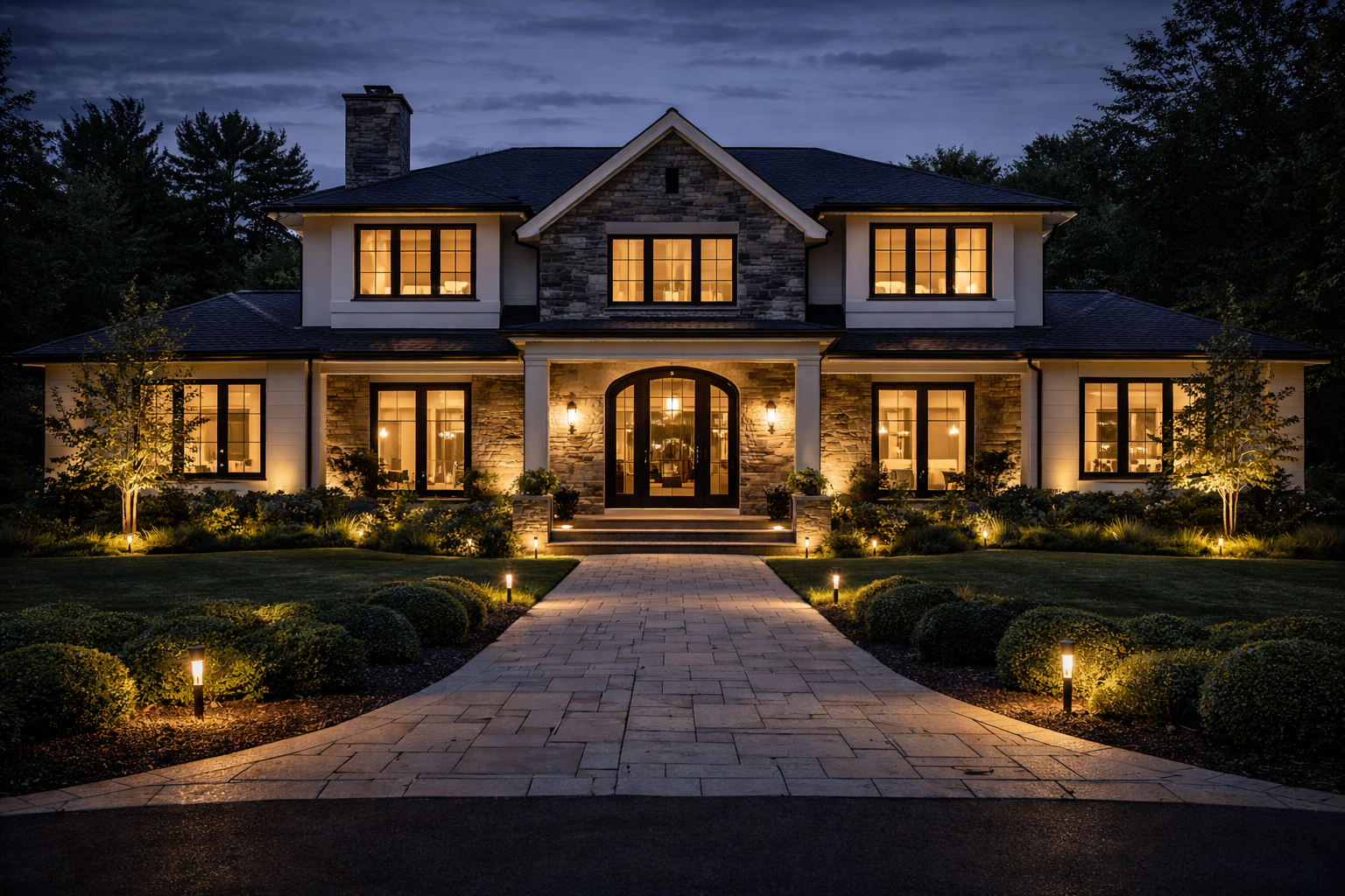 A nice utah home with beautiful landscape lighting
