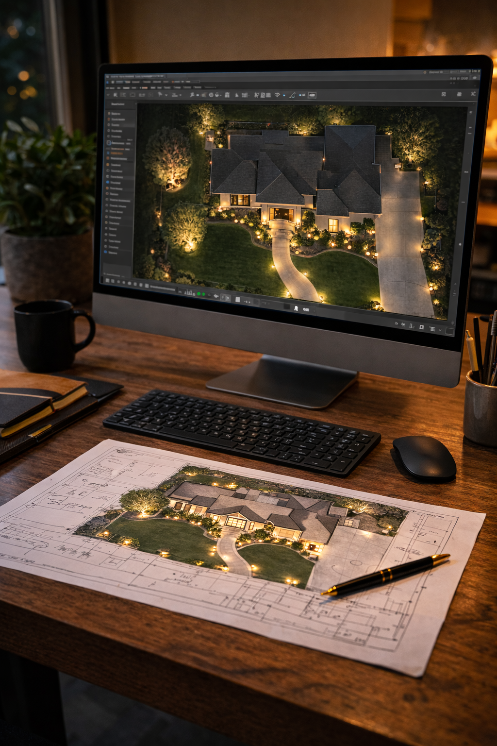 Digital and printed landscape lighting plans