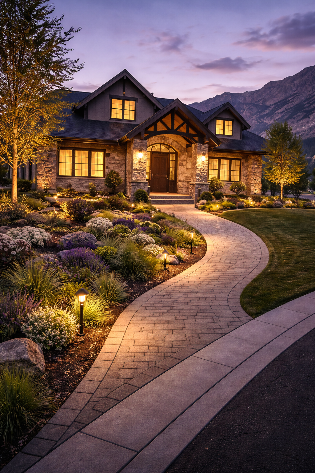 Beautiful utah landscape lighting home