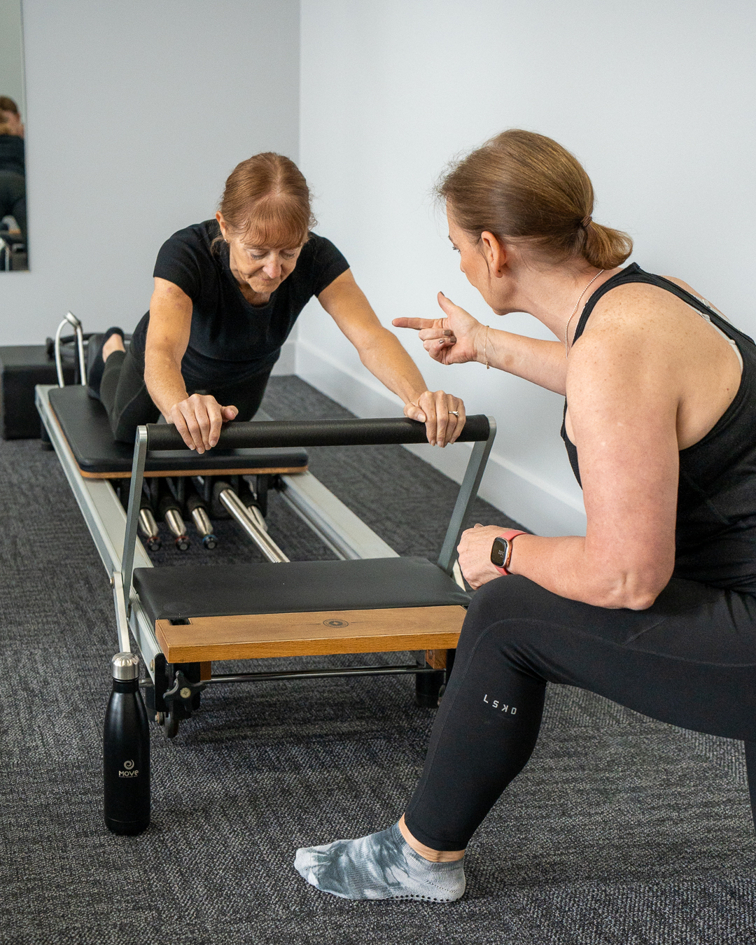 Reformer Pilates Class in Action