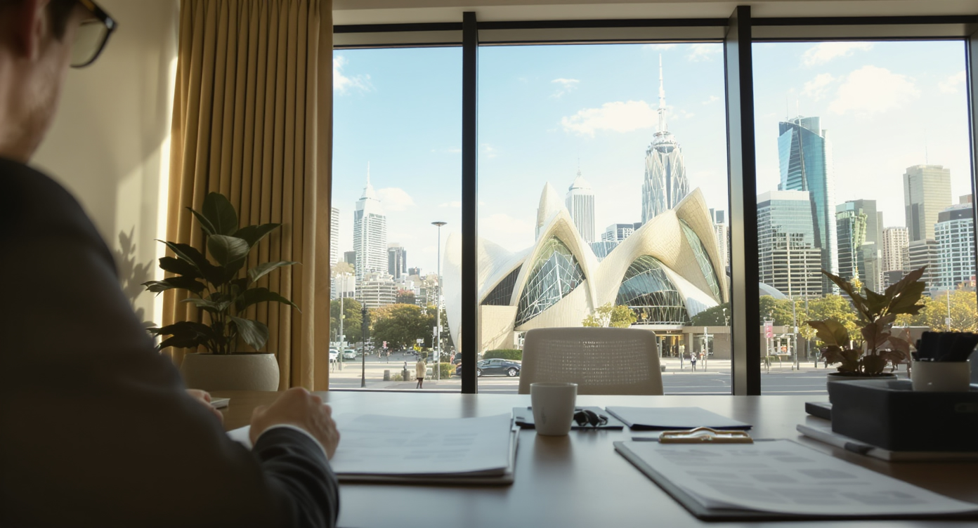 Interior of a Melbourne buyers agent office during property inspection briefing, with - Somerstone Property Group