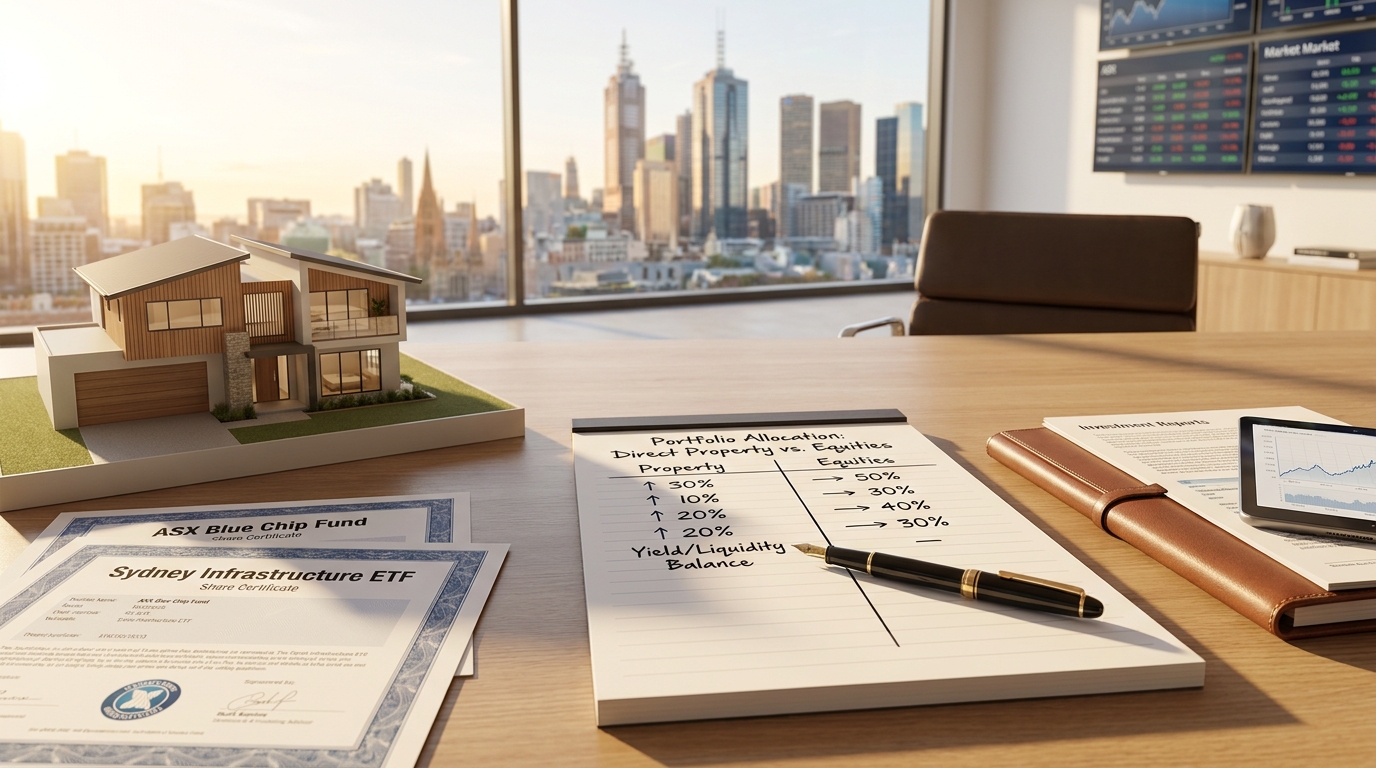 Property investment portfolio comparison setup with physical property model, share - Somerstone Property Group