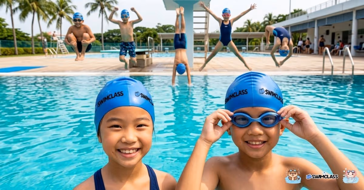 Professional baby and kids swimming mastery at
