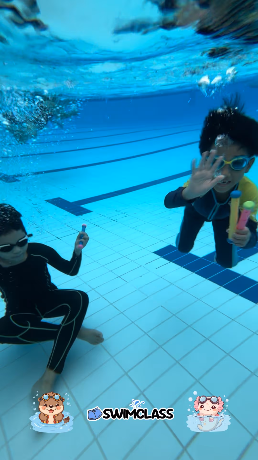 Professional baby and kids swimming mastery at