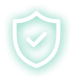 Shield icon with a checkmark inside symbolizing security or protection.