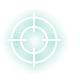 White target reticle icon on a teal circular background.