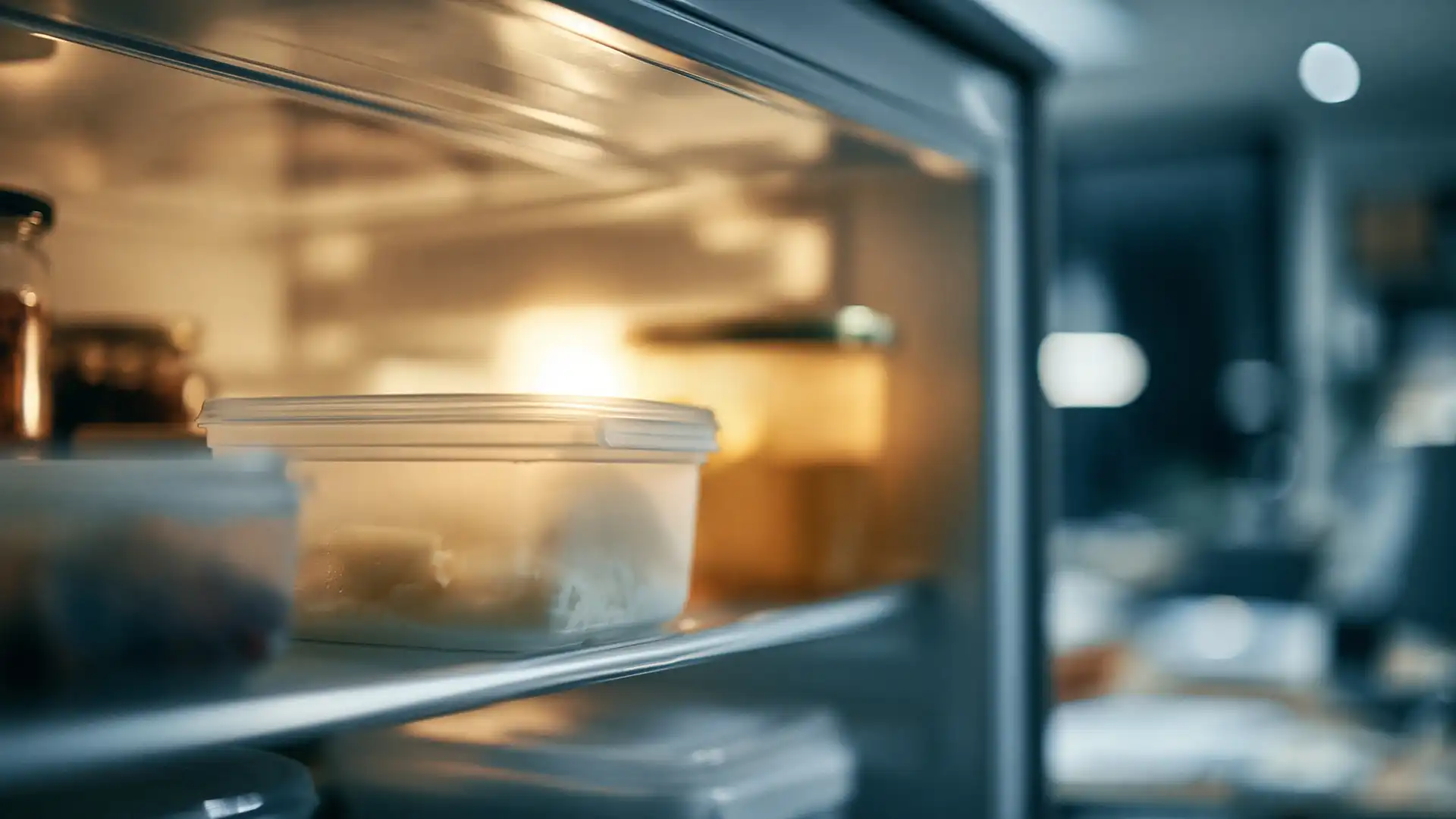 tupperware in fridge