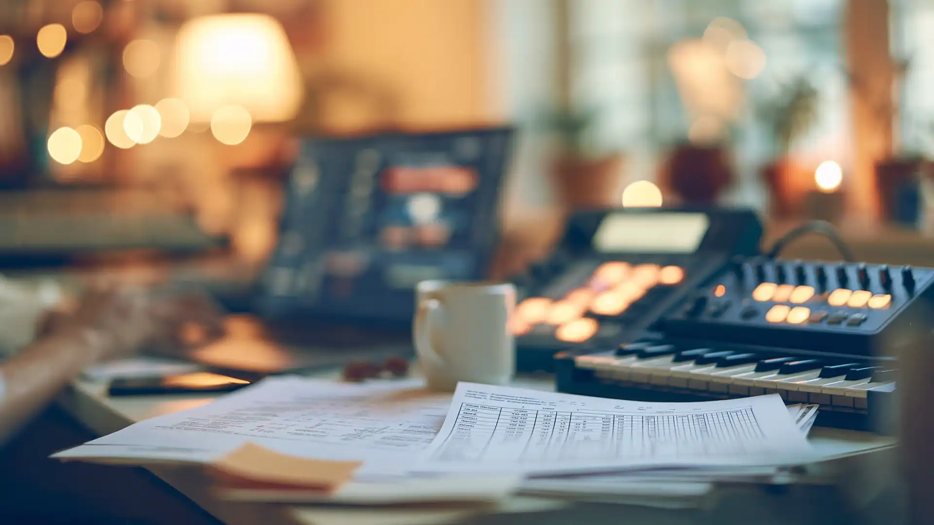 messy office desk