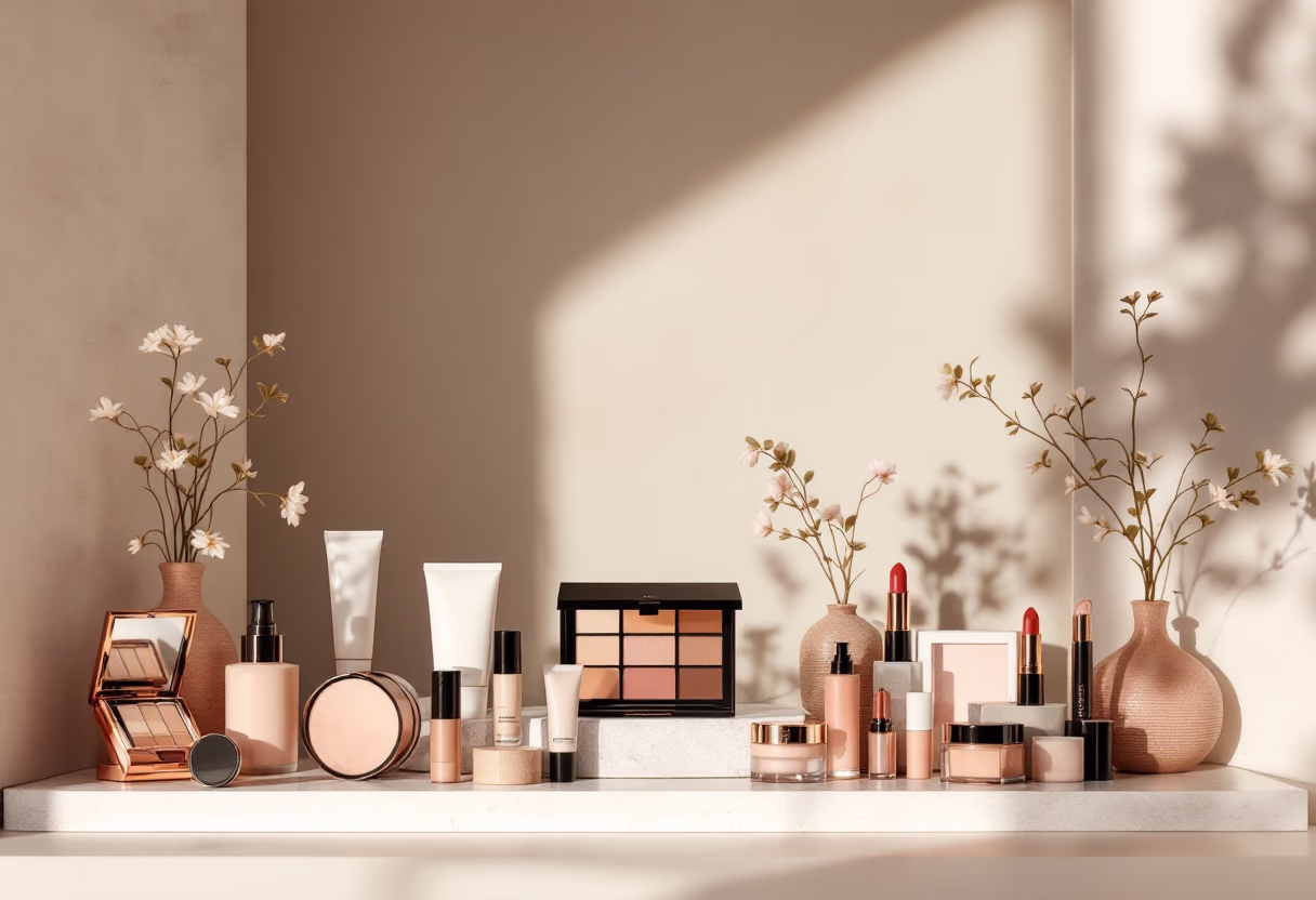 image of makeup kits display