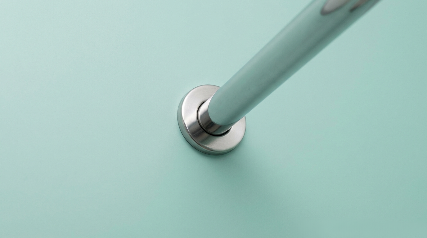 Finished wet-space remodel showing clean tile and fixture work