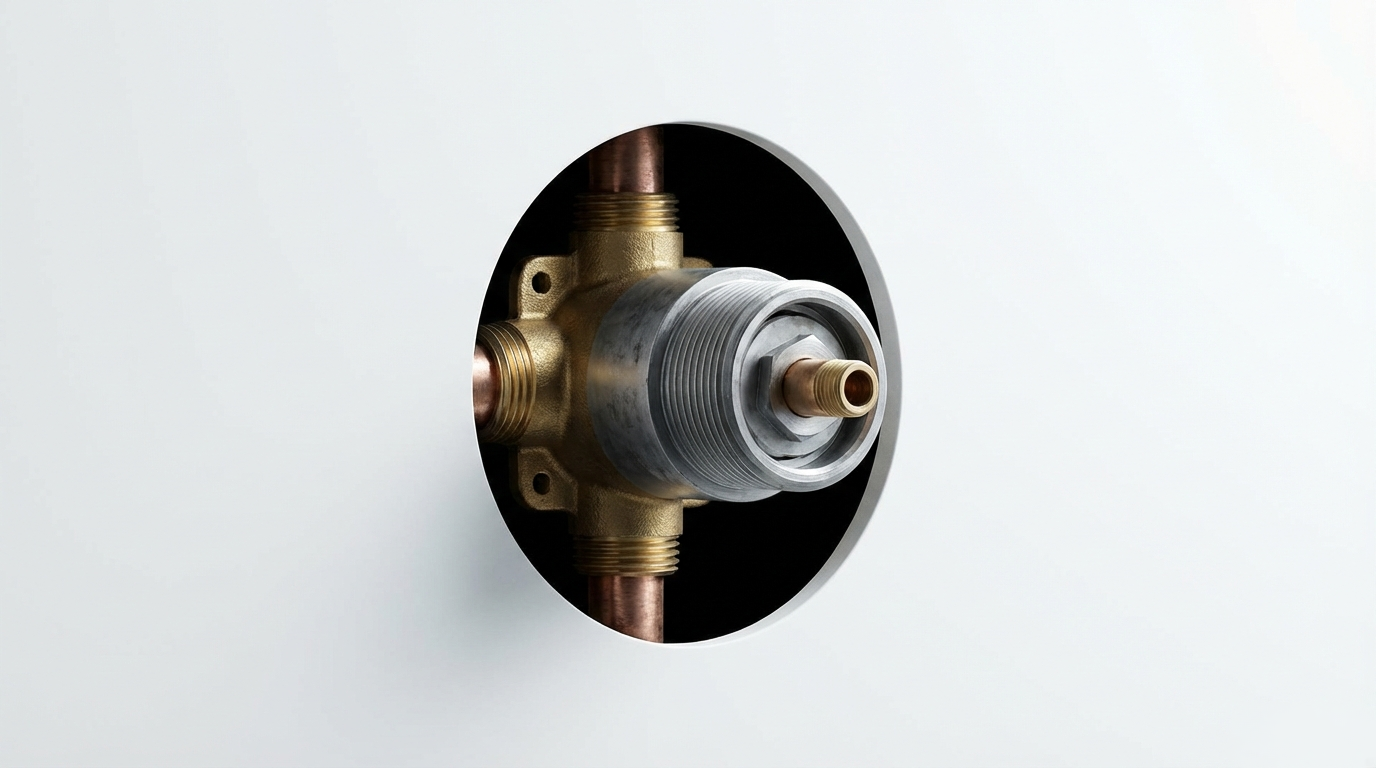 Wet-space remodeling — tile installation detail