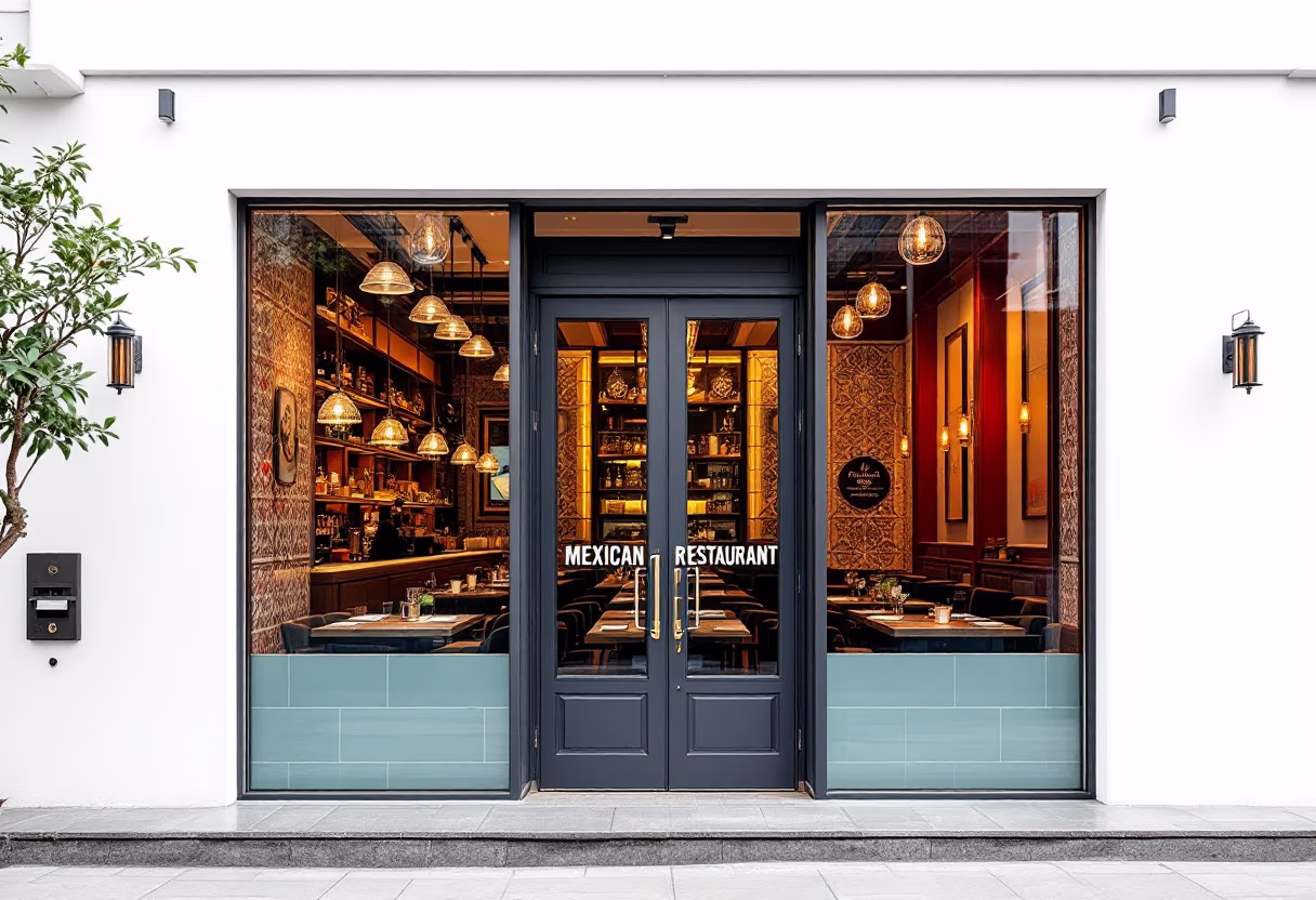 image of restaurant location from the street (for a mexican restaurant)