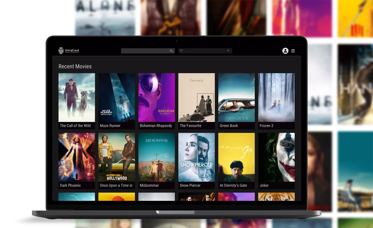 Sección VOD de la solución OTT llave en mano