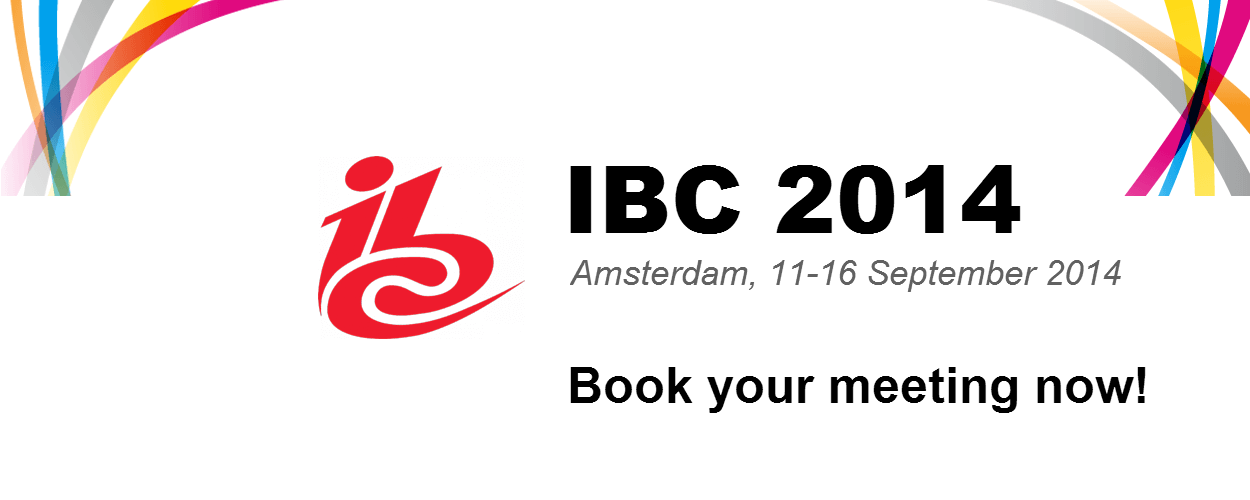 IBC 2014 en Ámsterdam, el 14 de septiembre de 2014, destacando los avances en la tecnología de medios y radiodifusión.