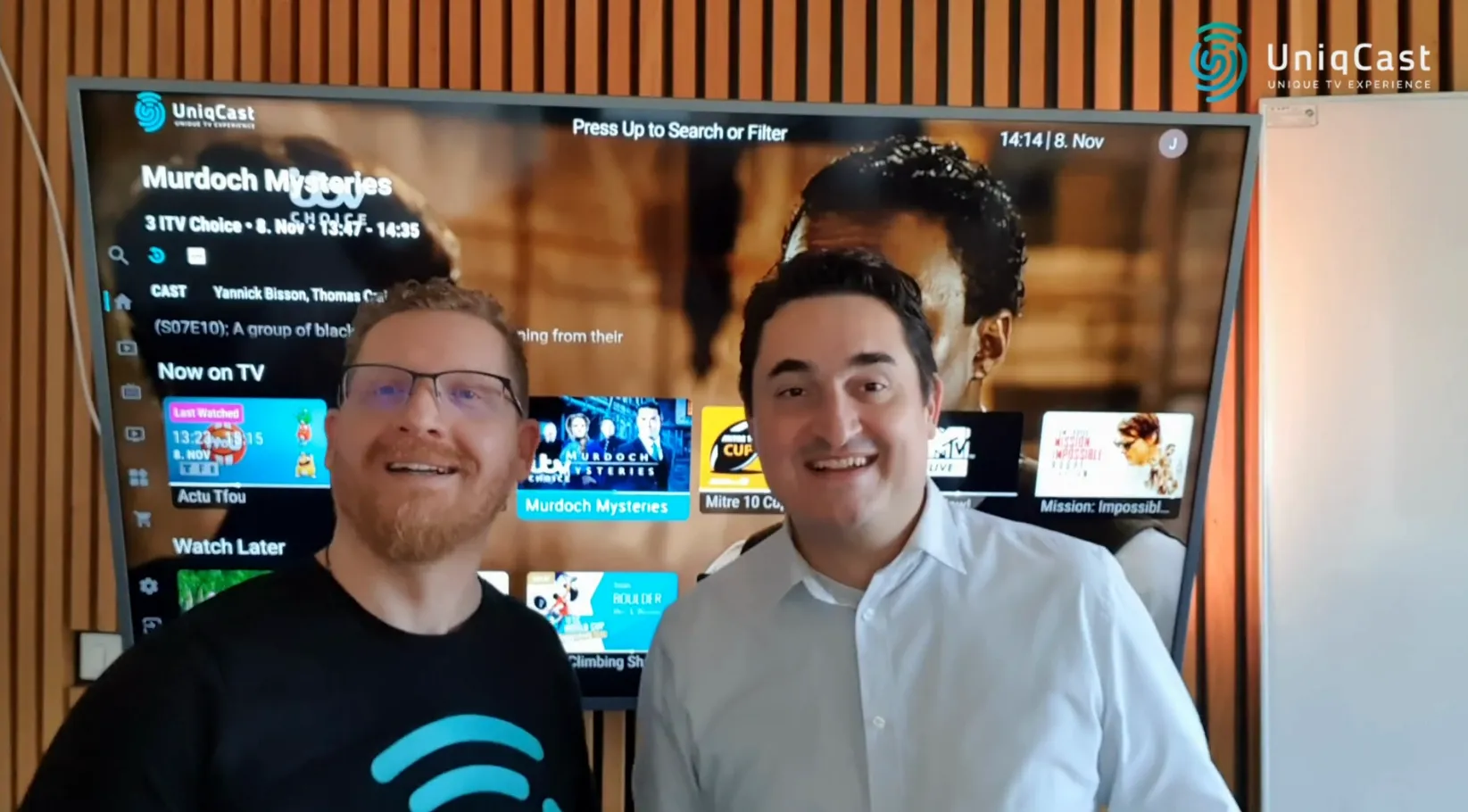 En UniqCast, Ivan Biljan y Domagoj Bartolic posan para un retrato.