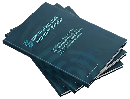 Image showing 3 stacked books titled How to start your android tv project