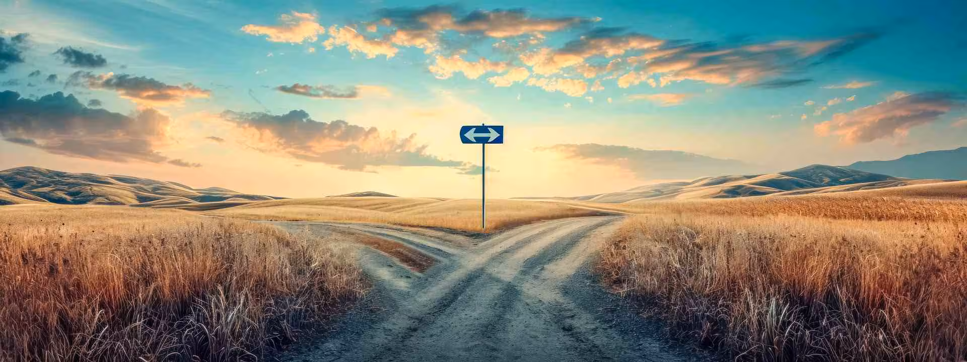 Un camino bifurcado simboliza las opciones de integración de Netflix, desde Self Serve hasta las opciones de Hailstorm.