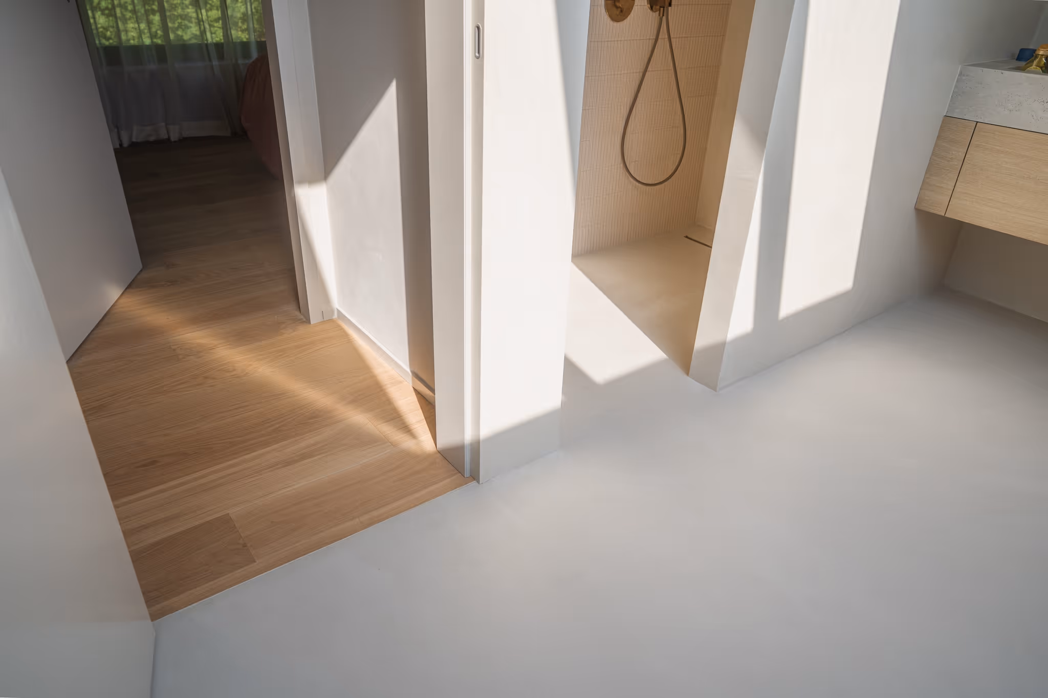 salle de bain béton ciré