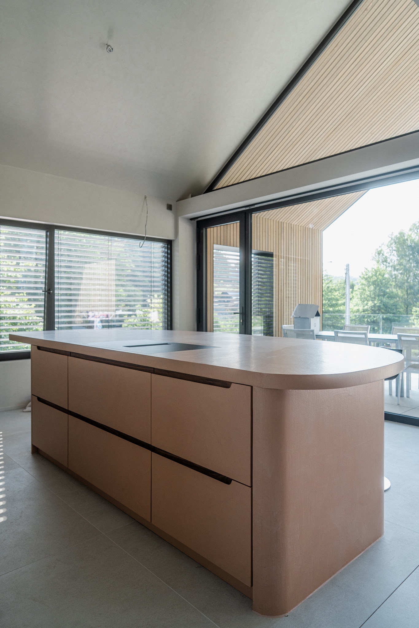 béton ciré tables maison cuisine salle de bain