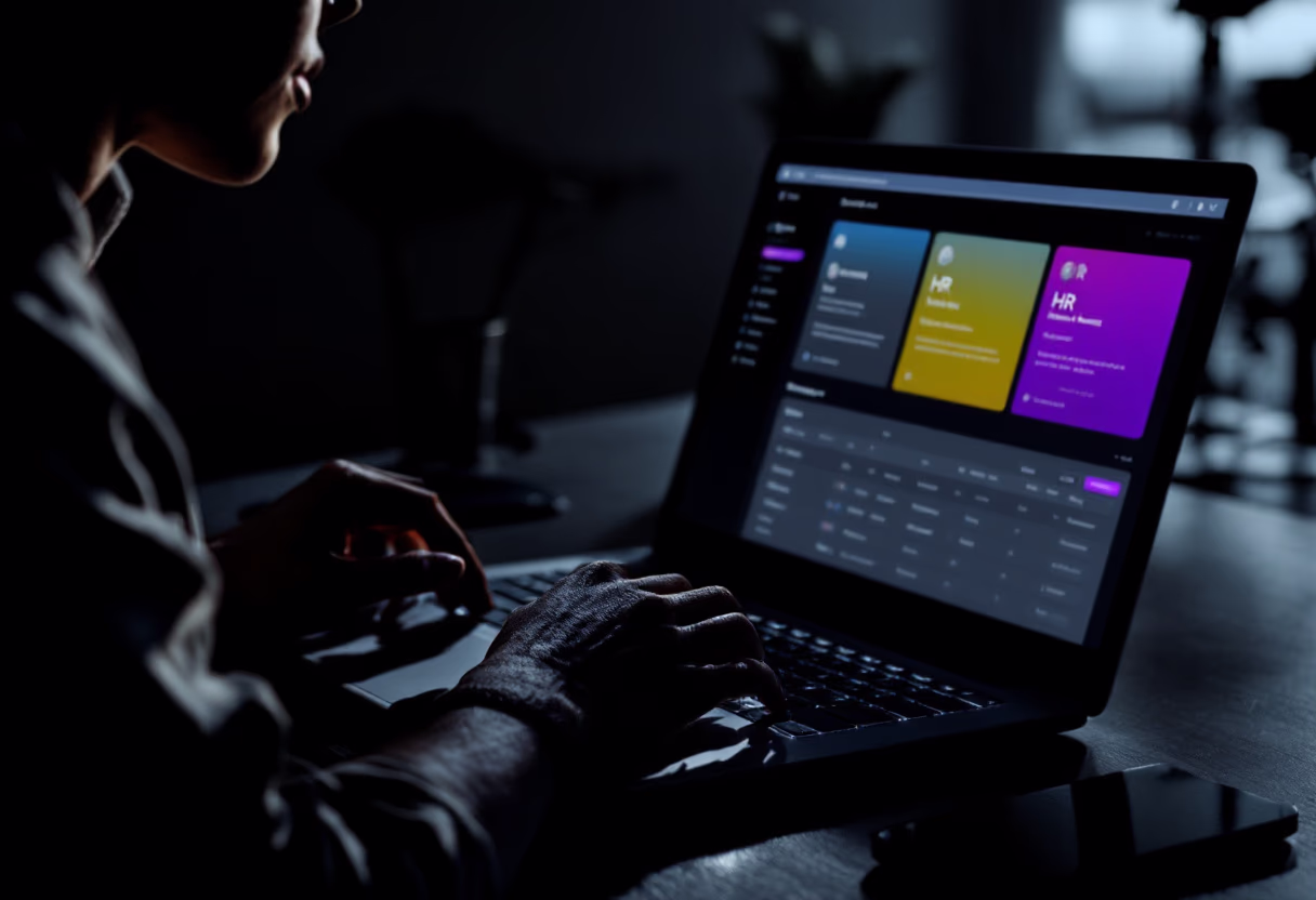 interface image of employee interacting with hr software