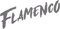 Handwritten style text reading 'Flamenco' in bold, artistic font.