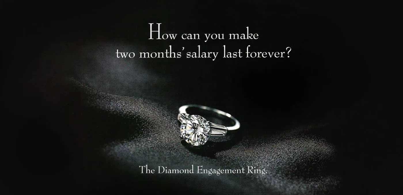 De Beers – forlovelsesring-annonse