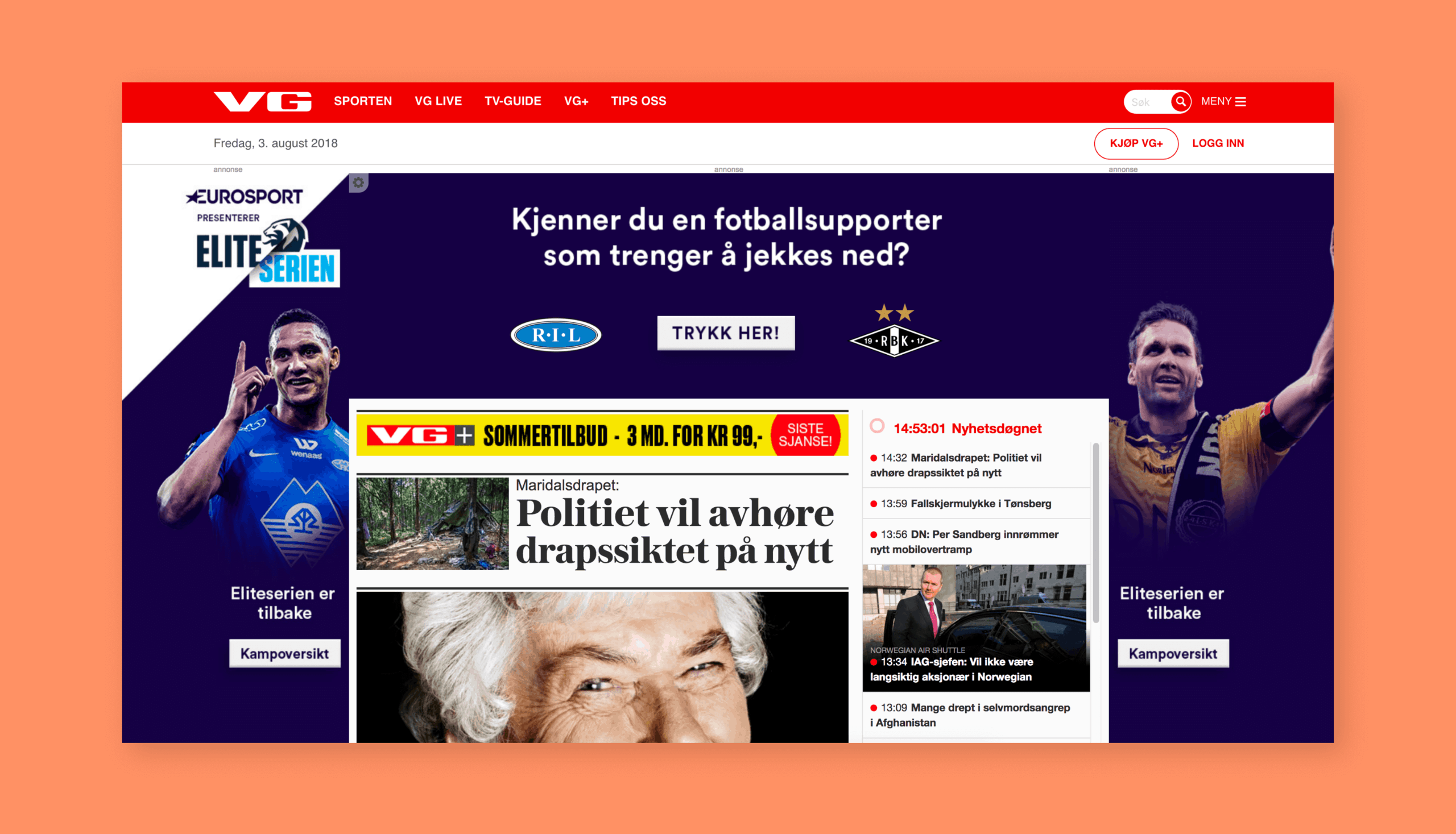 Jekk ned en supporter – kampanjeillustrasjon