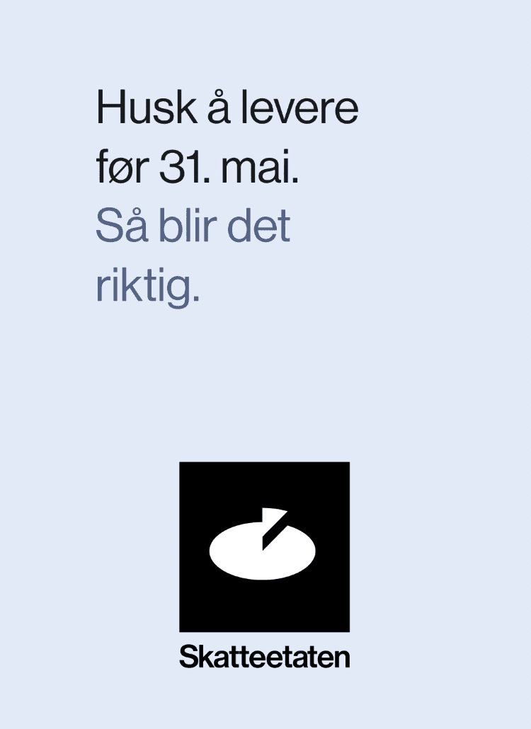 Skjermbilde av den nye, forenklede skattemeldingen på Skatteetaten.no