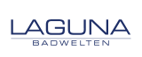 Laguna Badwelten Schriftzug mit Unterstreichung.