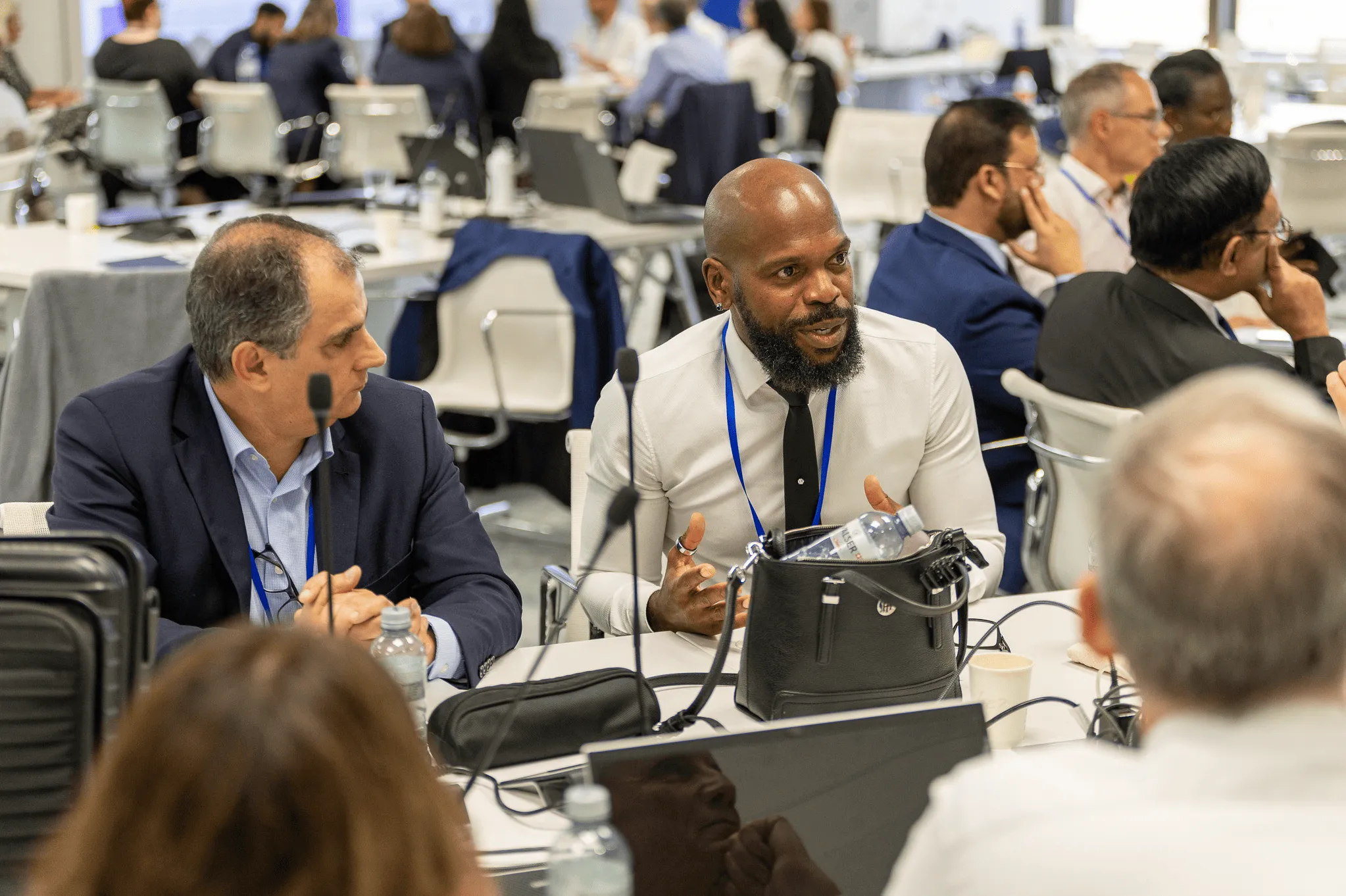 Shawn Richards speaking at the IATA Offers Orders Transformation Forum