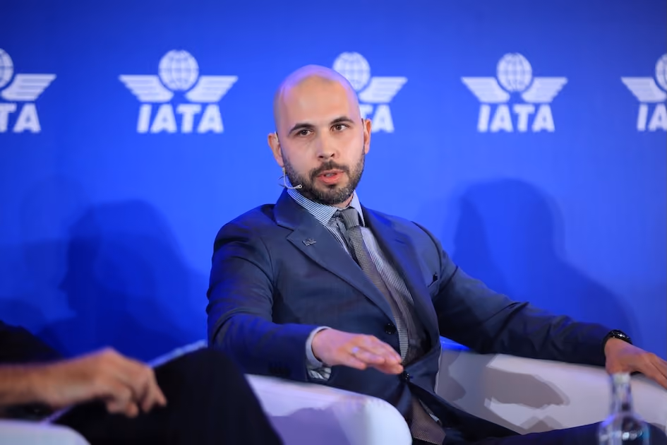 Ivan Jakovljević, SVP Operations at Ink Innovation, speaking on the baggage connectivity panel at the IATA Ground Handling Conference 2026 in Cairo.