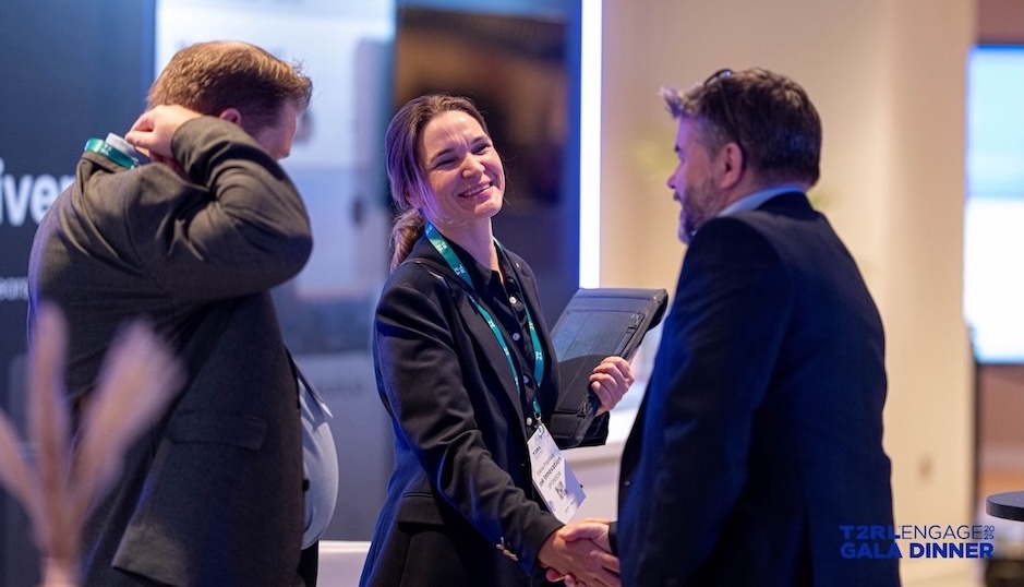 Elena Popova (Ink) and Bert Craven (T2RL) at T2RLEngage-2025