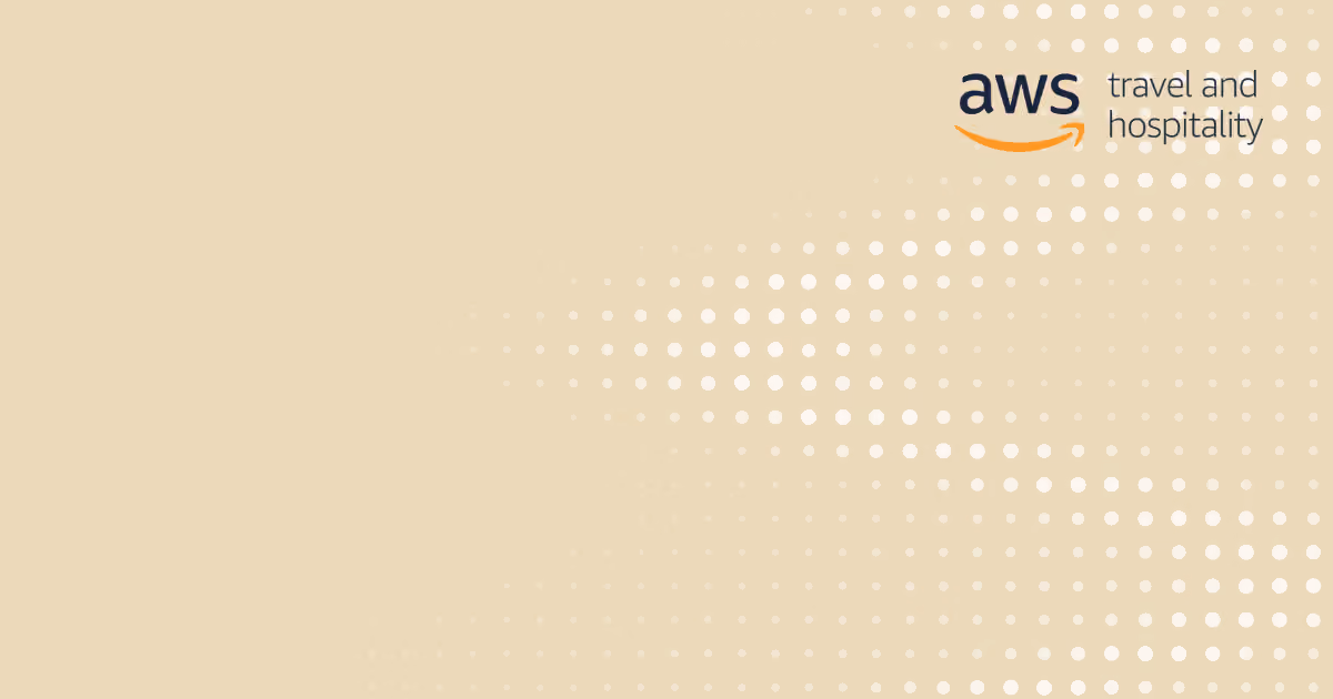 Event card, AWS travel and hospitality logo