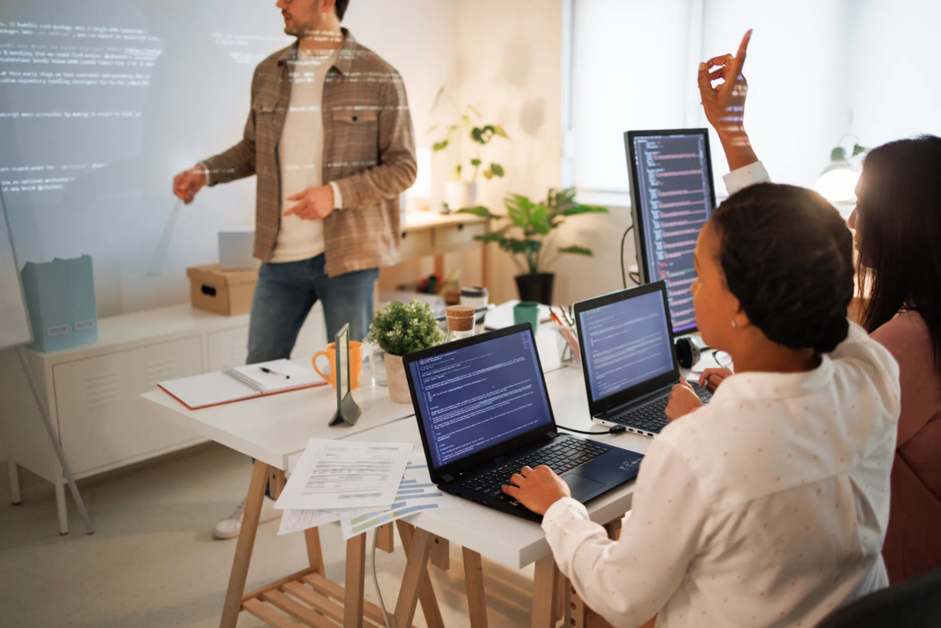 image of brainstorming session (for a productivity tools business)