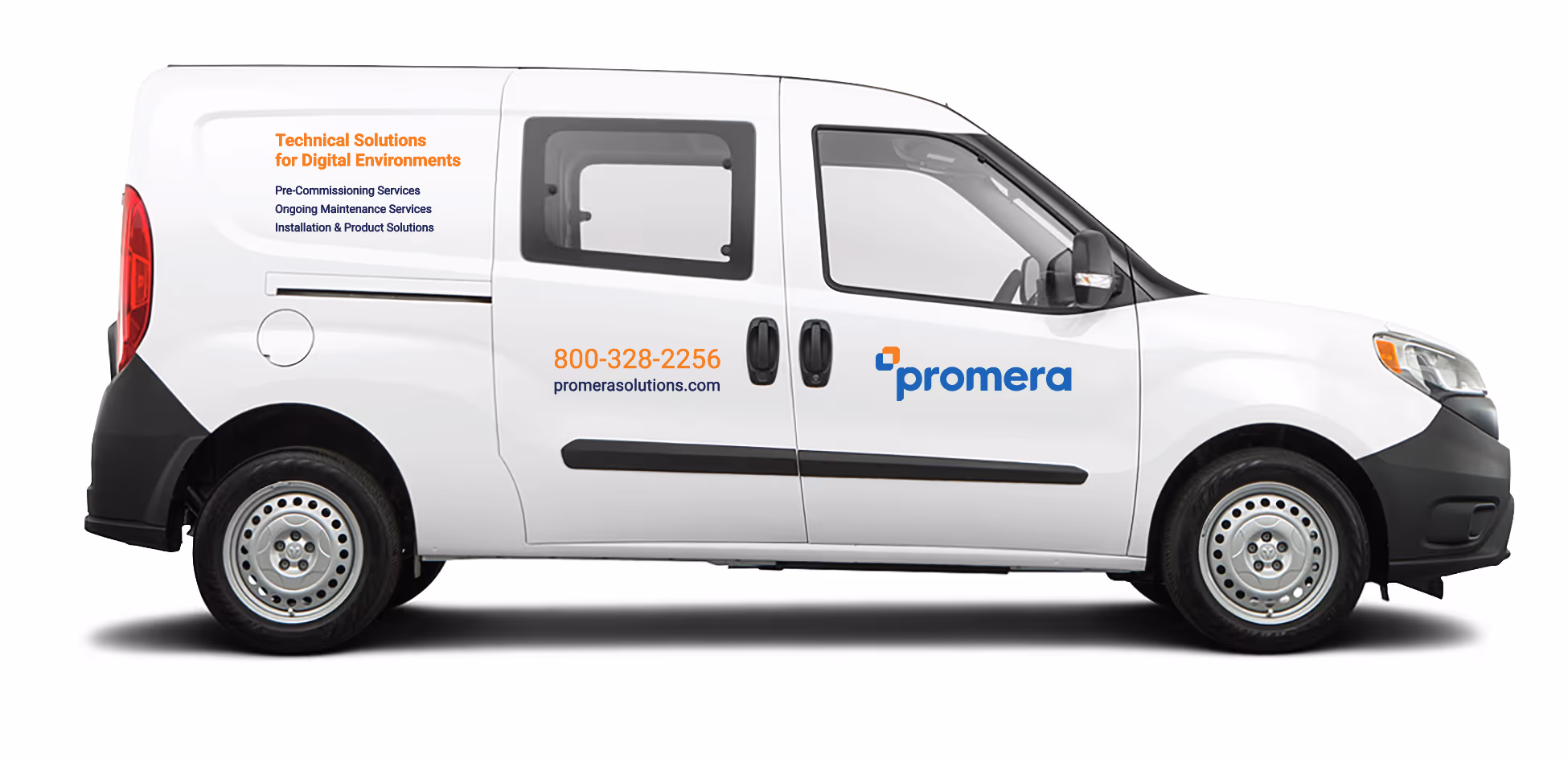 Promera branded service van, side view