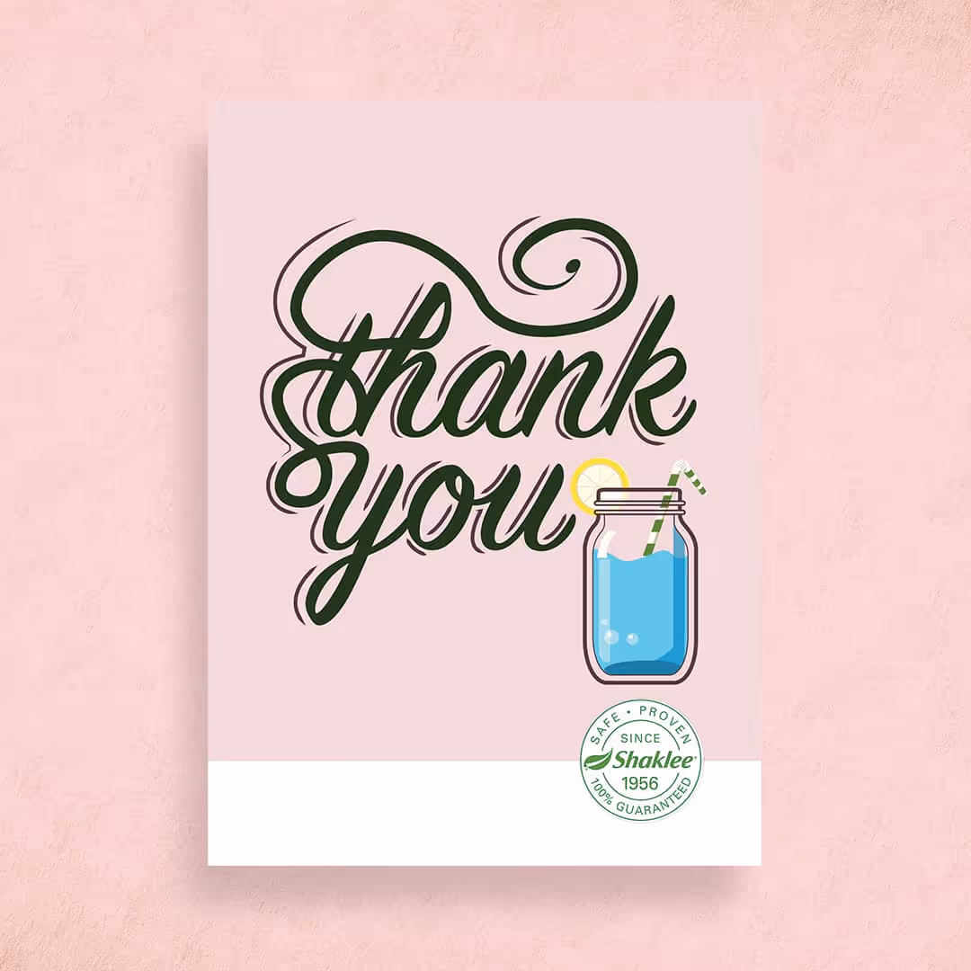 Shaklee spring thank-you card mockup
