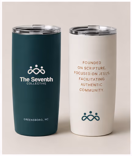 The Seventh Collective branded tumbler